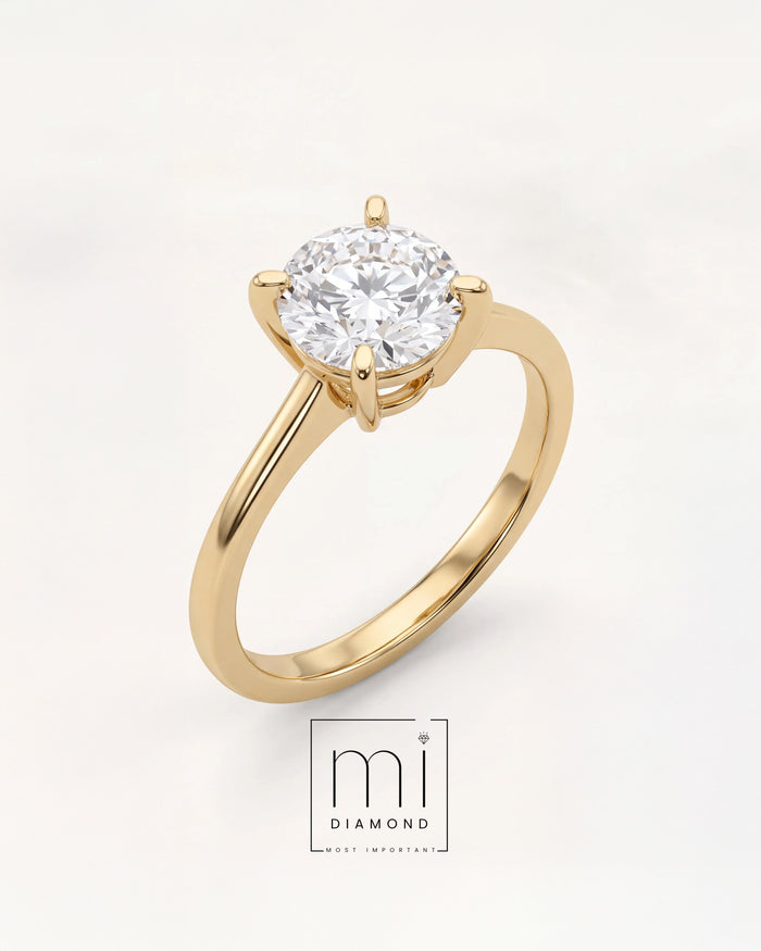 1.05 Carat D color Vs1 Yuvarlak IGI Sertifikalı Laboratuvar Pırlanta Yüzük