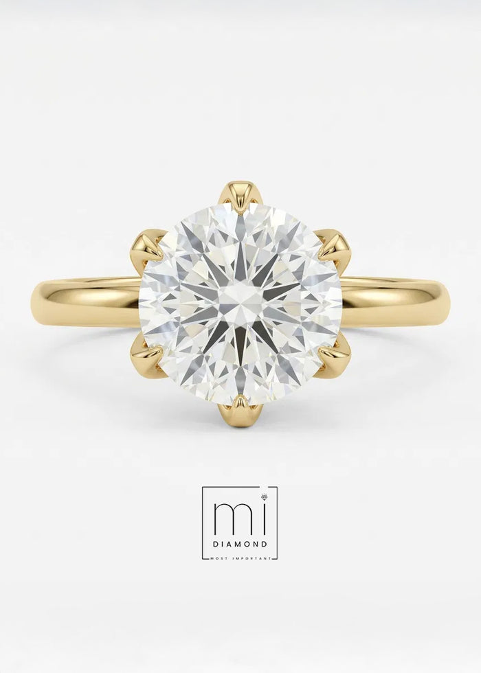 1.03 Carat D color Vs1 Yuvarlak IGI Sertifikalı Laboratuvar Pırlanta Yüzük