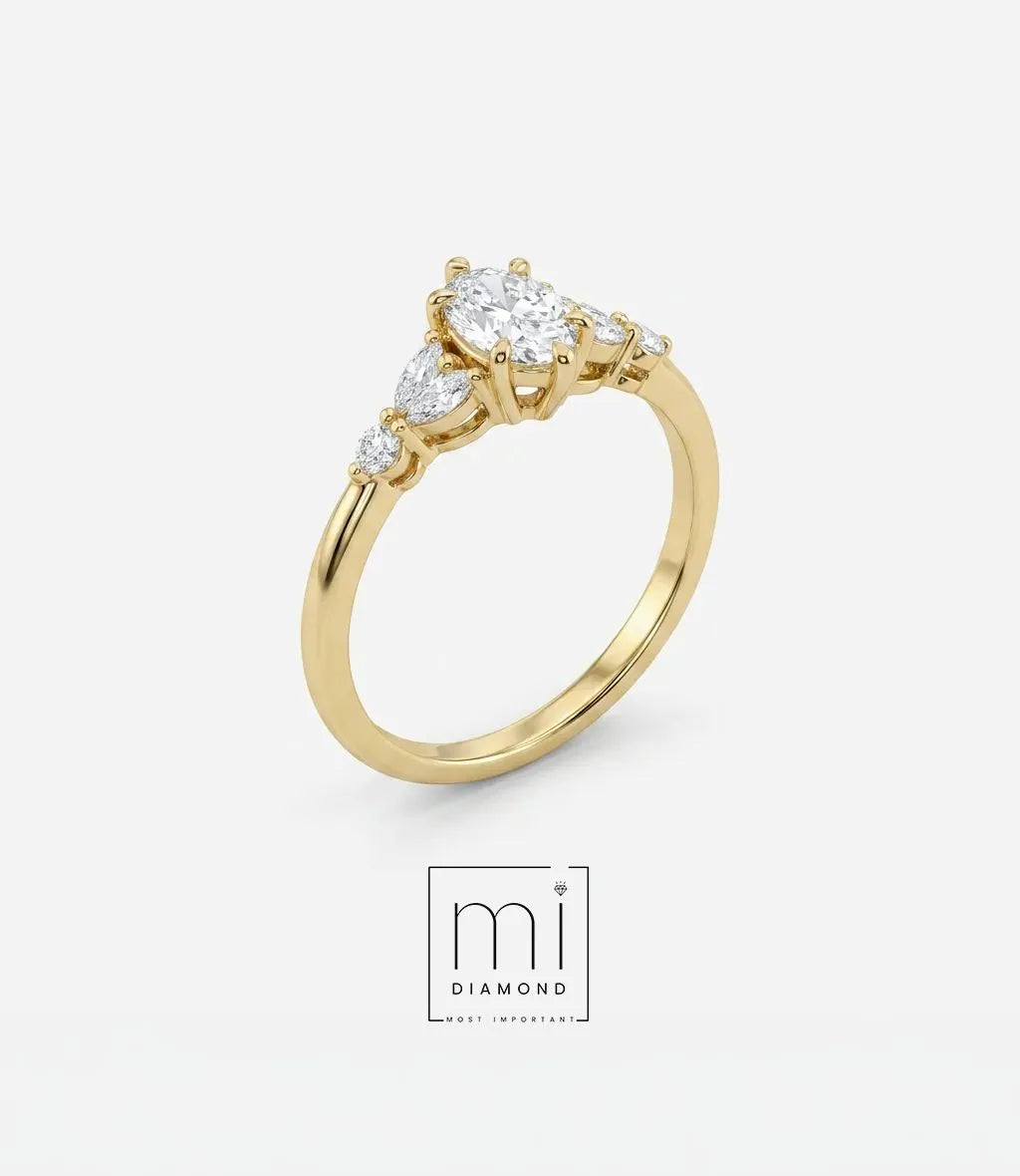 Oval Vintage 0.55ct  IGI Sertifikalı Lab. Pırlanta 1