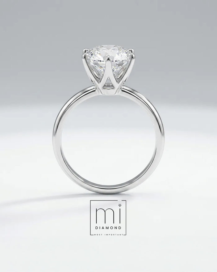 3.05 Carat D color Vs1 Yuvarlak IGI Sertifikalı Laboratuvar Pırlanta Yüzük