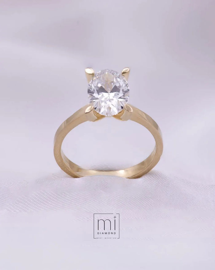 2.02 Carat-D COLOR VS1-Oval-IGI Sertifikalı Lab. Pırlanta Yüzük 1