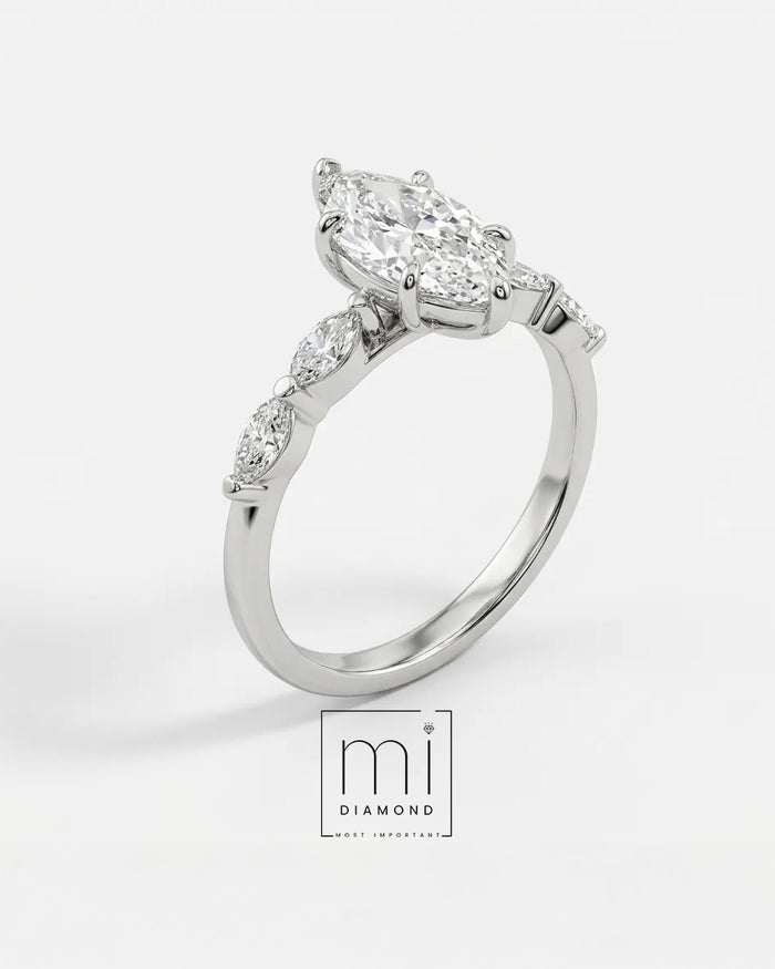 1.30 Carat Mekik Vintage D color Vs1  IGI Sertifikalı Laboratuvar Pırlanta Yüzük