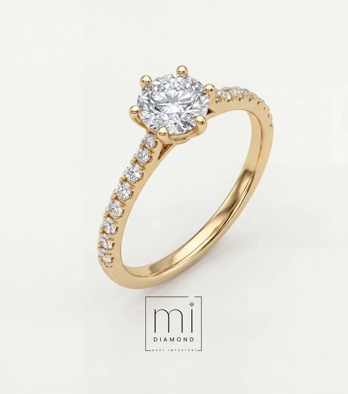 0.75ct Round Uluslararası IGI Sertifikalı Lab. Pırlanta 1