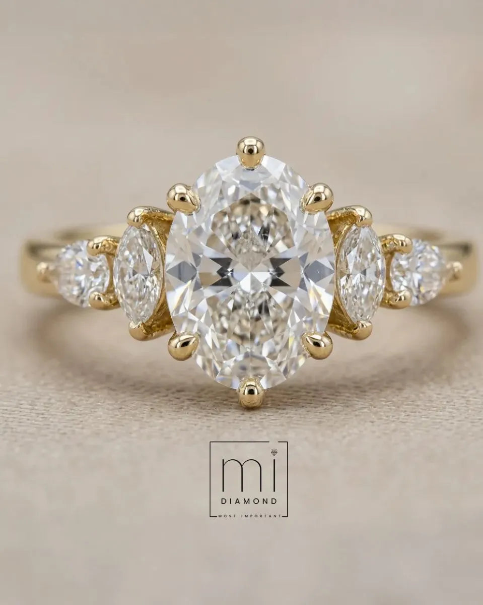 1.35 Carat D color Vs1 Radiant IGI Sertifikalı Lab. Pırlanta Yüzük 1