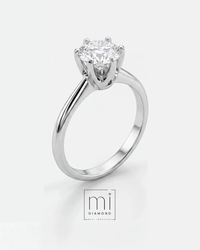 1.03 Carat Round Uluslararası IGI Sertifikalı Labaratuvar Pırlantalı yüzük 1