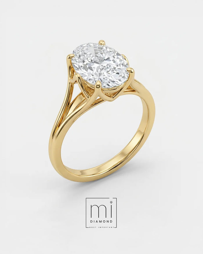 2.05 Carat D color Vs1 Oval IGI Sertifikalı Laboratuvar Pırlanta Yüzük
