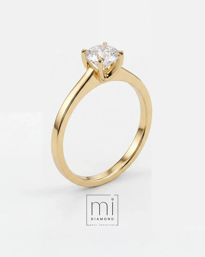 0.55 Carat-Yuvarlak-IGI Sertifikalı Lab. Pırlanta Yüzük 1