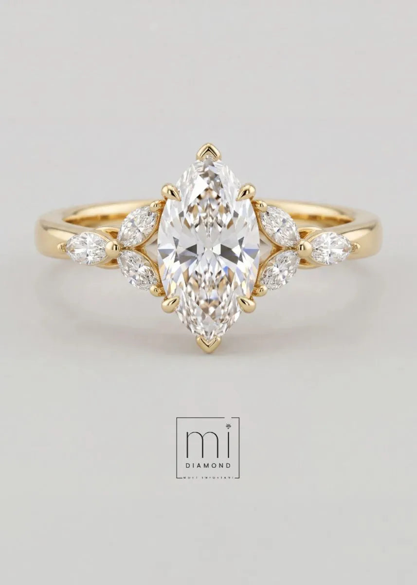 2.37 Carat D color Vs1 Mekik IGI Sertifikalı Lab. Pırlanta Yüzük 1