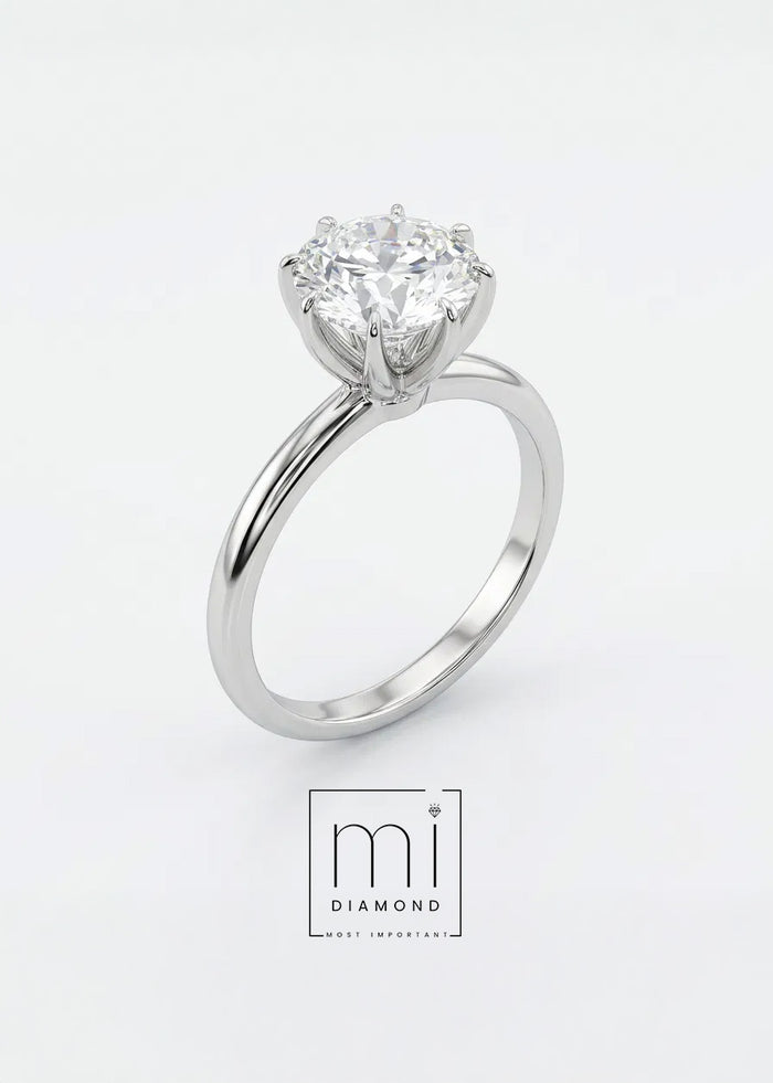 1.53 Carat D color Vs1 Yuvarlak IGI Sertifikalı Laboratuvar Pırlanta Yüzük