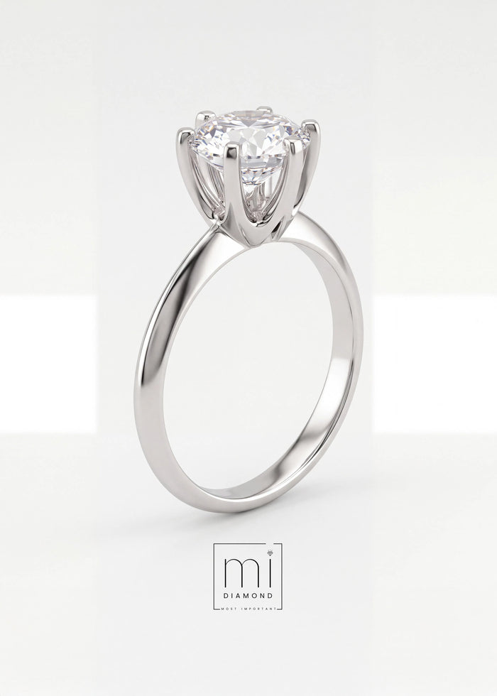 1.50 Carat D color Vs1 Yuvarlak IGI Sertifikalı Laboratuvar Pırlanta Yüzük