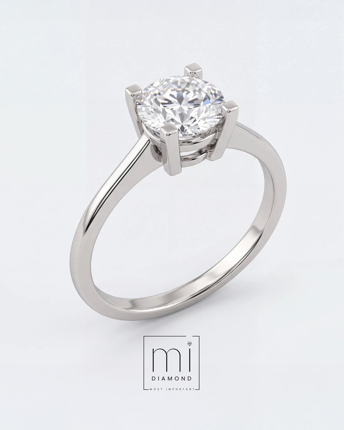 1.03 Carat D color Vs1 Yuvarlak IGI Sertifikalı Laboratuvar Pırlanta Yüzük