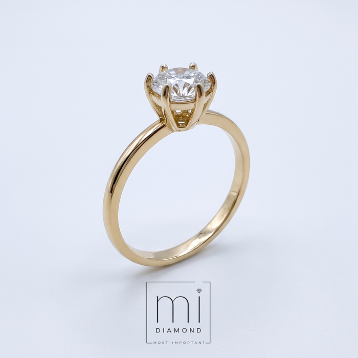 0.55 Carat Yuvarlak Laboratuvar Pırlanta Yüzük