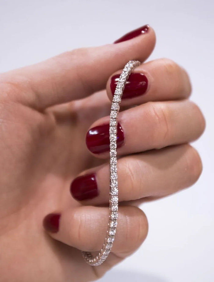2.40 Carat Su yolu IGI Sertifikalı Oval Lab. Pırlanta Bileklik 1