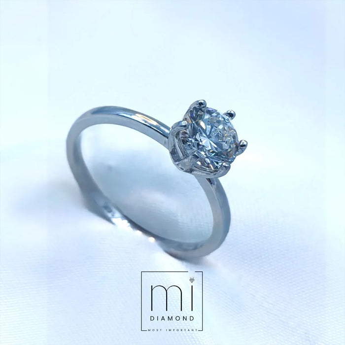 0.50 Carat EF color VVS Yuvarlak IGI Sertifikalı Labaratuvar Pırlantalı Yüzük 1