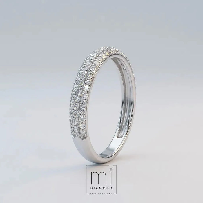 0.46 Carat-Yuvarlak Yarımtur-IGI Sertifikalı Lab. Pırlanta Yüzük 1