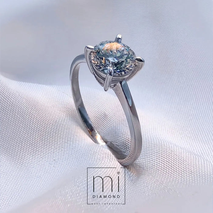 1.09 Carat Yuvarlak IGI Sertifikalı Lab Pırlanta 14k Altın Sarısı Yüzük 1