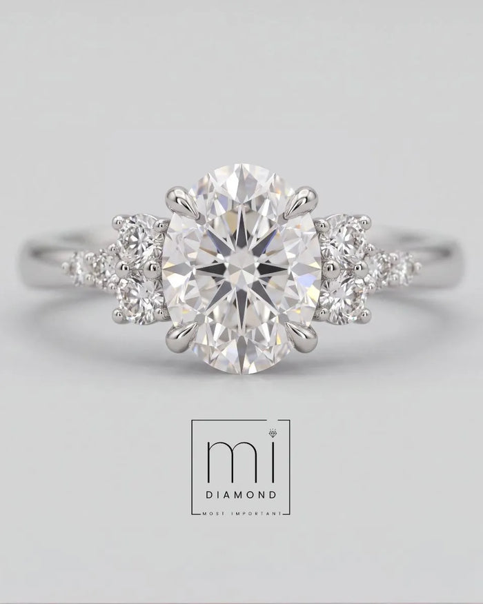 1.20 Carat-D COLOR VS1-OVAL -Vintage-IGI Sertifikalı Lab. Pırlanta Yüzük 1